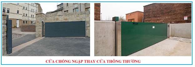 cửa chống ngập thay cửa thông thường