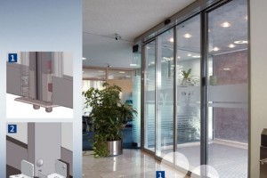 Cửa kính trượt tự động Đài Loan 2 cánh